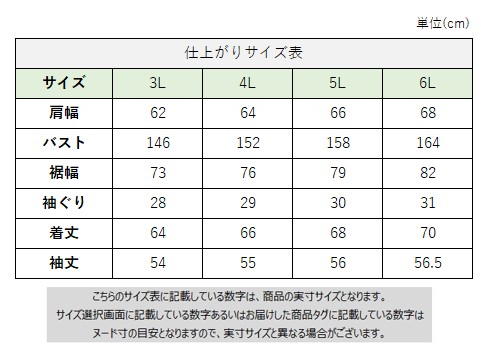 サイズチャート