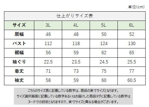 サイズチャート