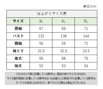 サイズチャート