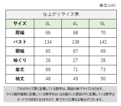 サイズチャート
