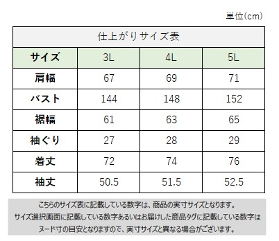 サイズチャート