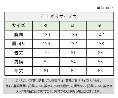 サイズチャート