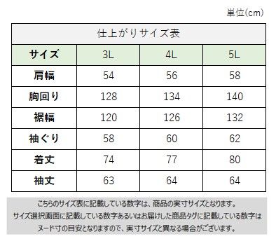 サイズチャート