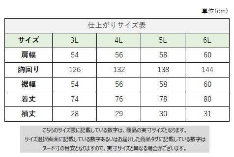 サイズチャート