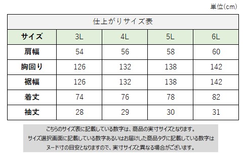 サイズチャート