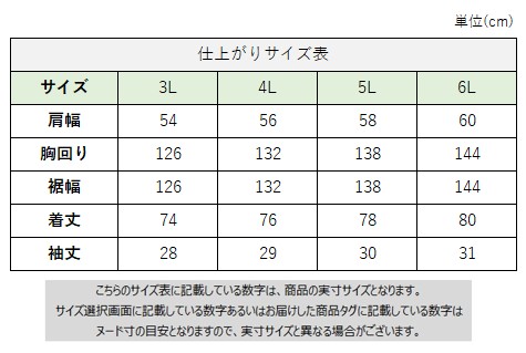サイズチャート