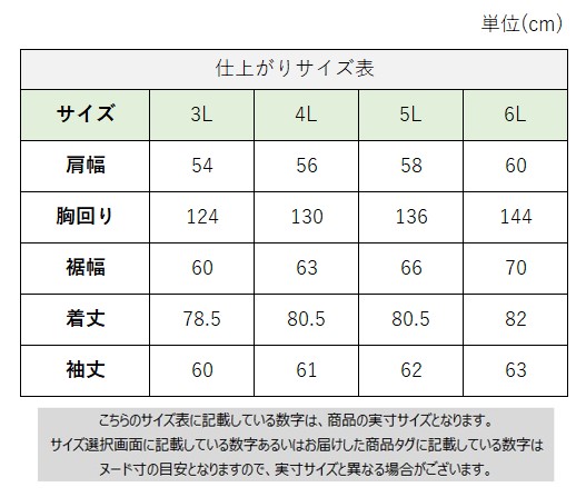 サイズチャート