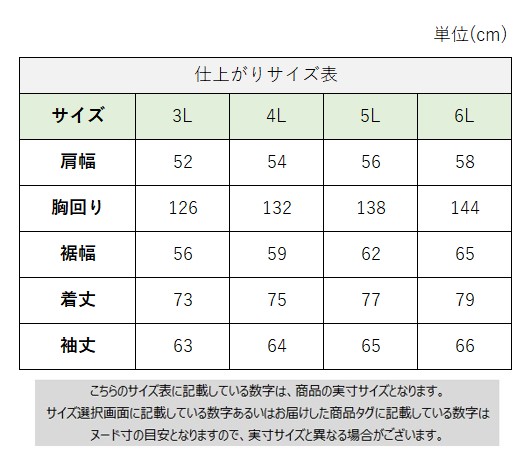 サイズチャート