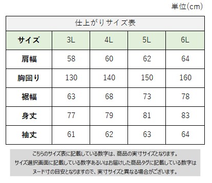 サイズチャート