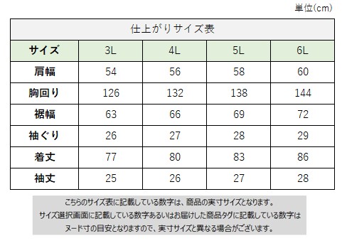 サイズチャート