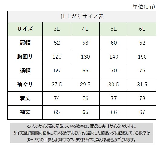 サイズチャート