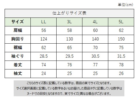 サイズチャート