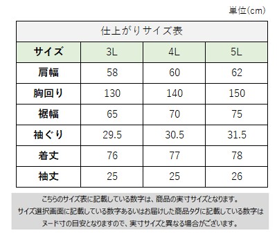 サイズチャート