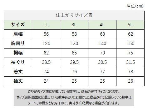 サイズチャート