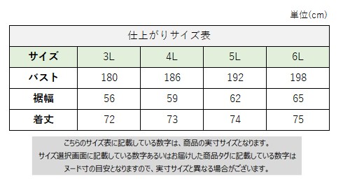 サイズチャート