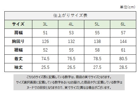 サイズチャート