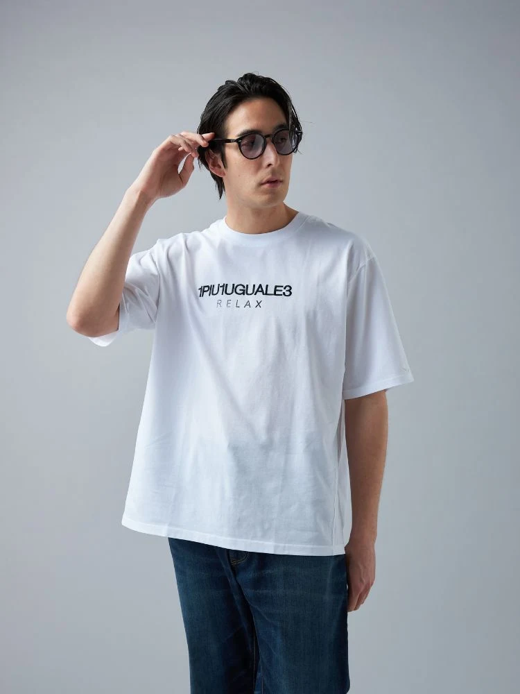 【1PIU1UGUALE3RELAX】REVERSEPRINTT-SHIRT
