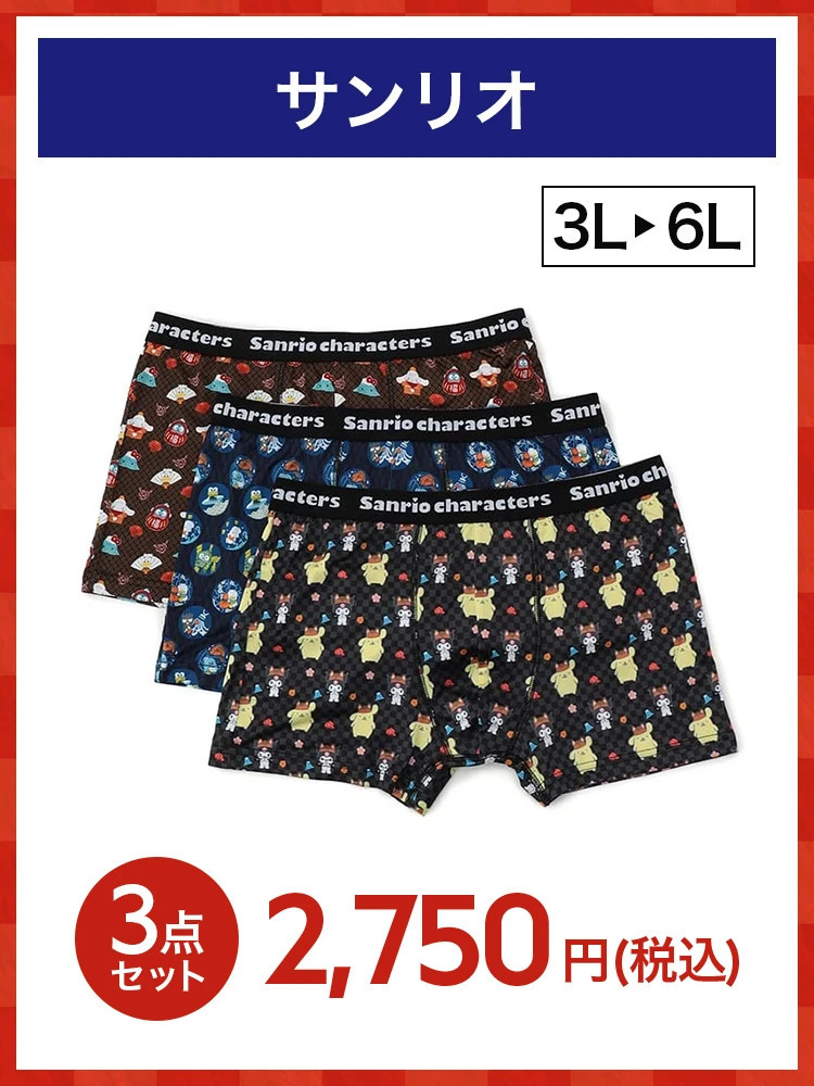 【福袋】サンリオボクサーブリーフ＊2026福袋＊カタログ商品店舗受取不可
