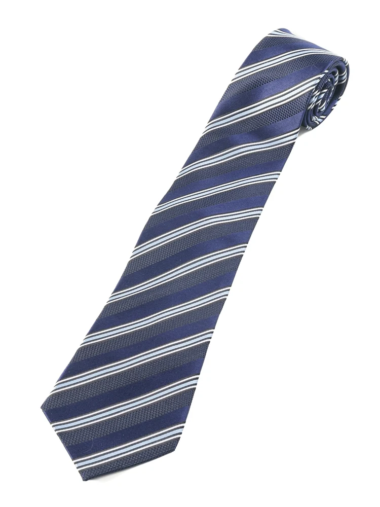 【FrancoRosati】シルク100％ストライプネクタイ幅8.5cm