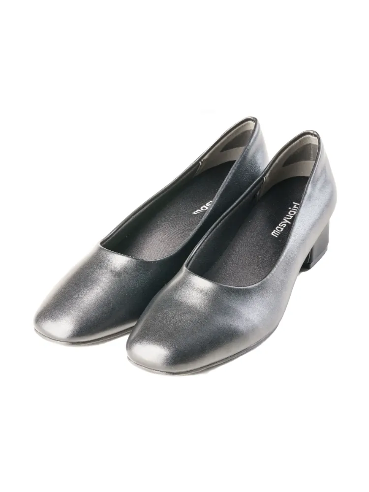 ふかふか3Dインソールローヒールプレーンパンプス