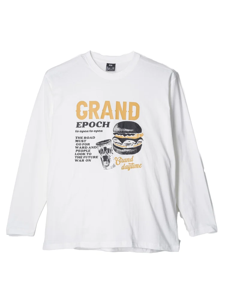 長袖プリントＴシャツ（ハンバーガー）