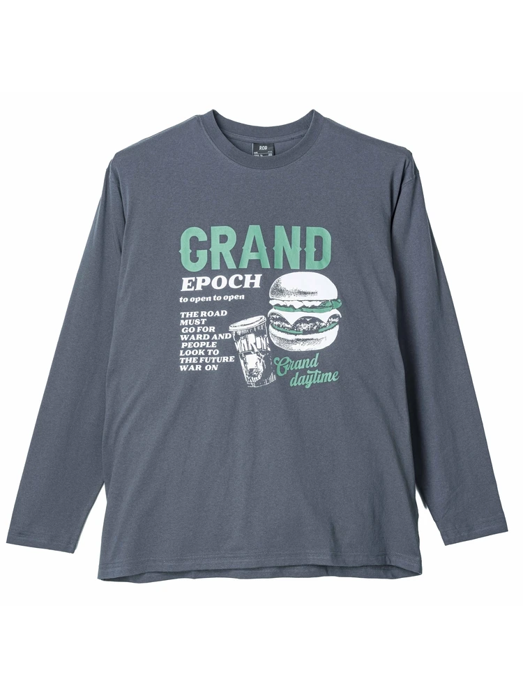 長袖プリントＴシャツ（ハンバーガー）