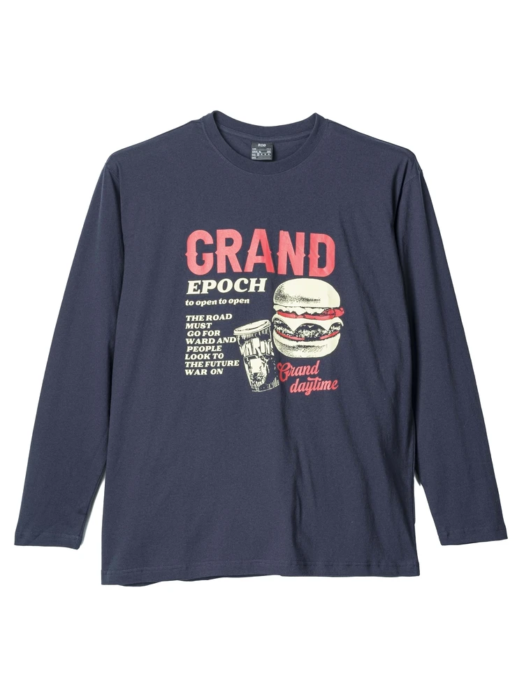 長袖プリントＴシャツ（ハンバーガー）