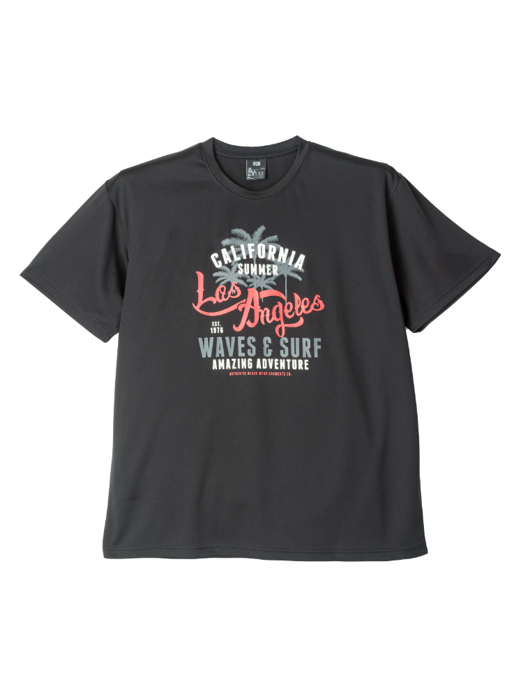 ドライメッシュ半袖プリントＴシャツ（パームツリー）