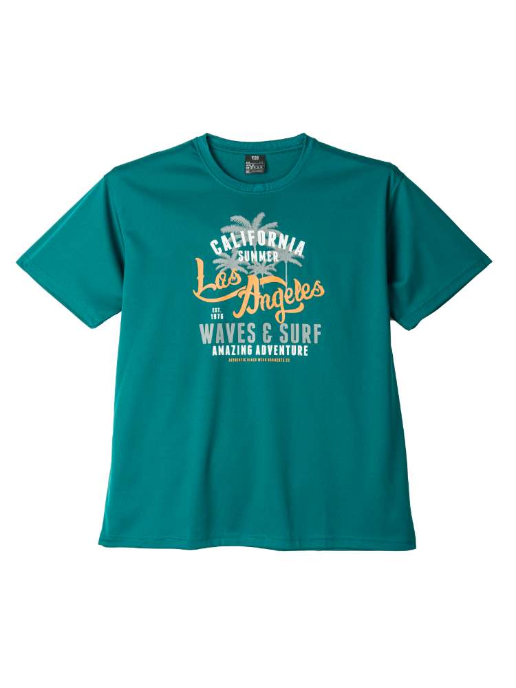 ドライメッシュ半袖プリントＴシャツ（パームツリー）