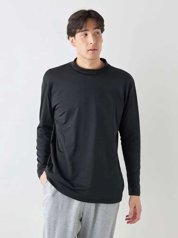 裏起毛防風ハイネック長袖インナー