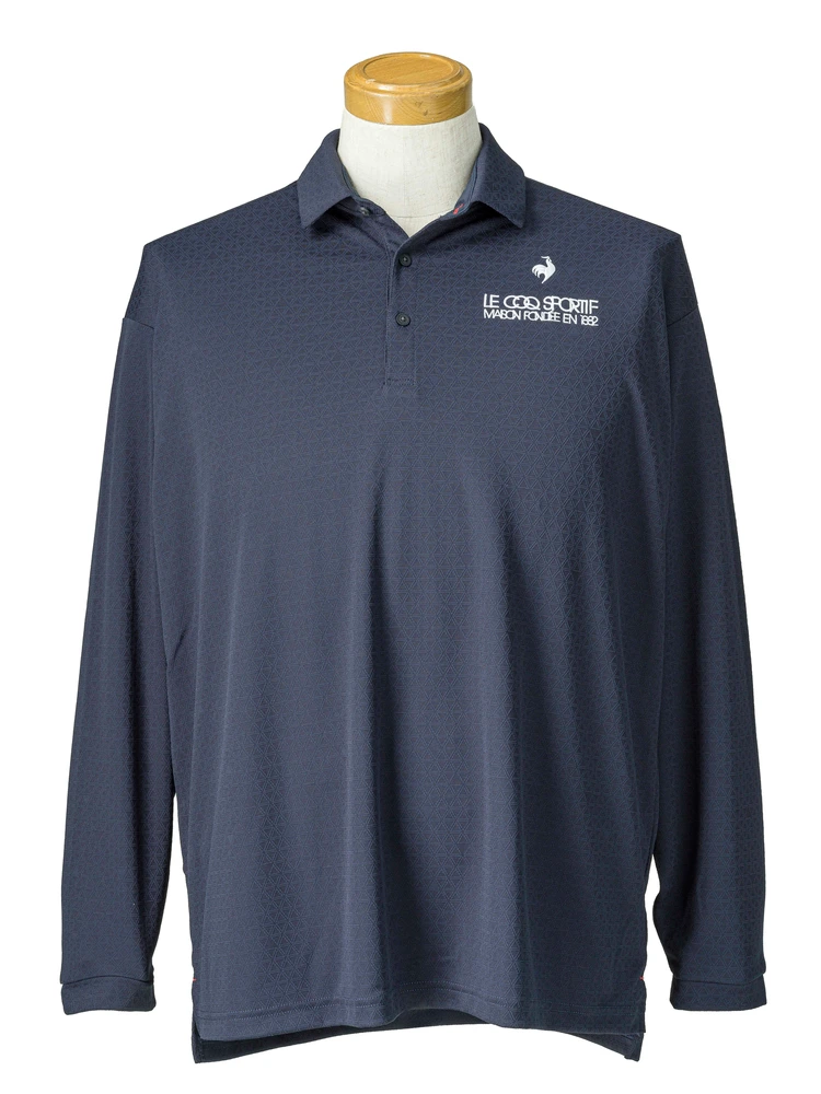 【ルコックゴルフ】トライアングルジャガード長袖シャツ