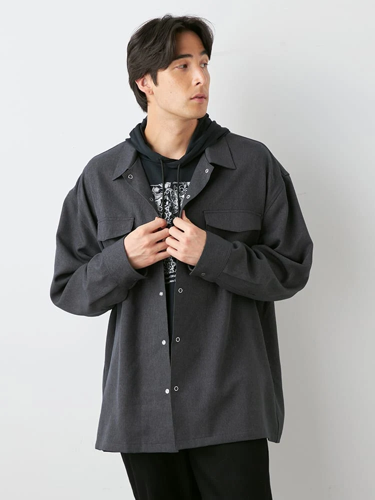 【TSC】モードストレッチオーバーシャツ