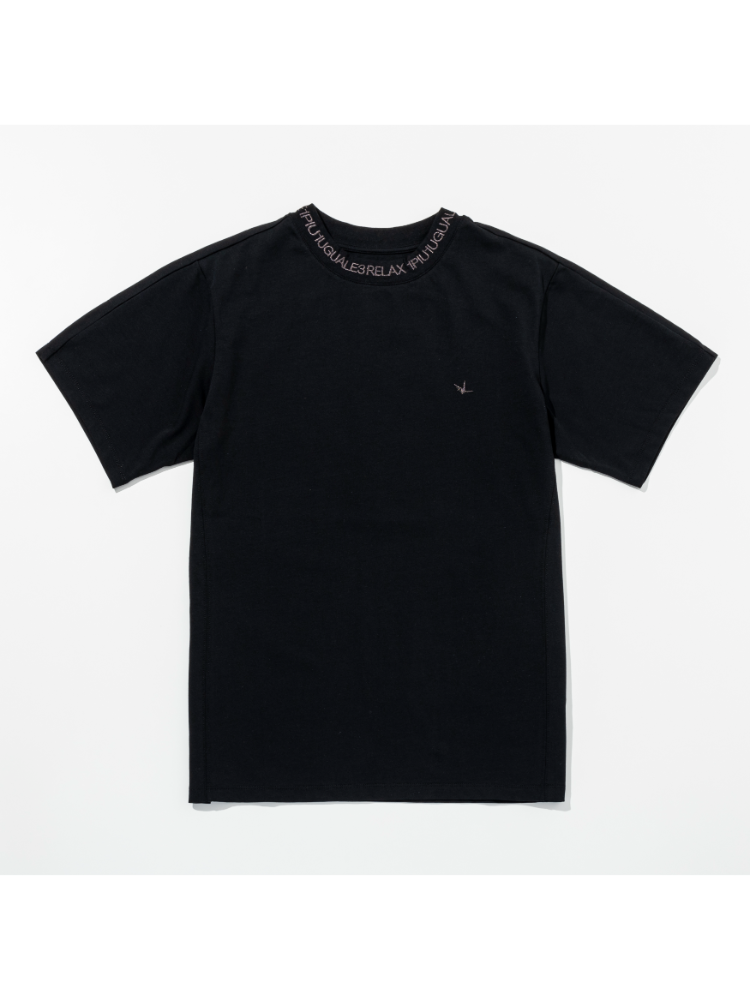 【1PIU1UGUALE3RELAX】SHINYLOGOEMBROIDERYONCOLLART-SHIRT