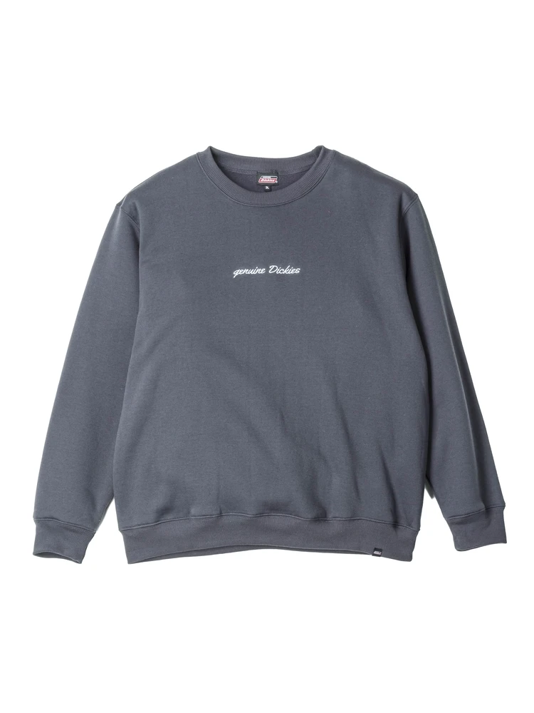 【GENUINEDICKIES】裏起毛バックロゴ刺繍＆プリントトレーナー