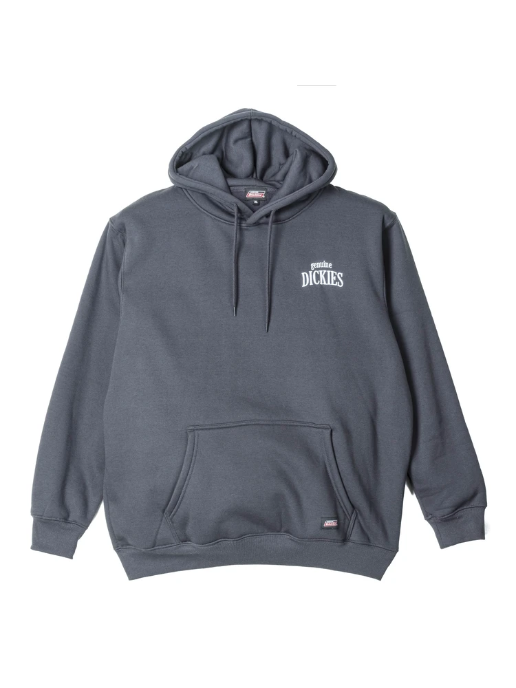【GENUINEDICKIES】裏起毛バックロゴ刺繍＆プリントプルパーカー
