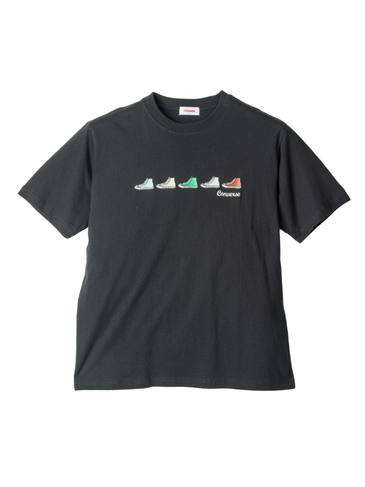 【CONVERSE(コンバース)】天竺５シューズ刺繍半袖Ｔシャツ