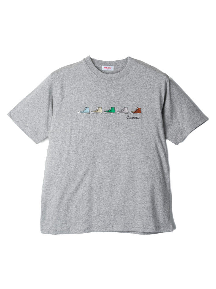 【CONVERSE(コンバース)】天竺５シューズ刺繍半袖Ｔシャツ