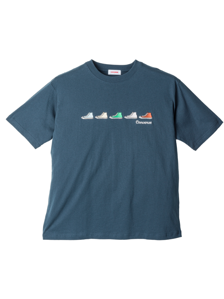 【CONVERSE(コンバース)】天竺５シューズ刺繍半袖Ｔシャツ