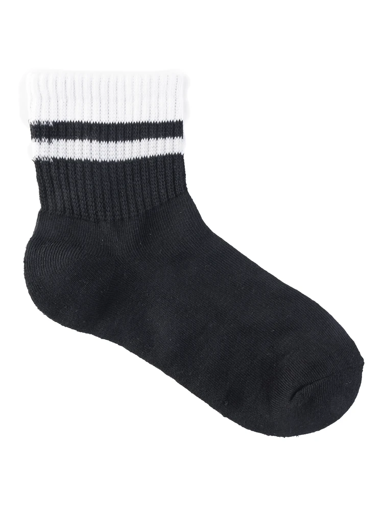 幅広直角ミドル丈ラインソックス27-29cm