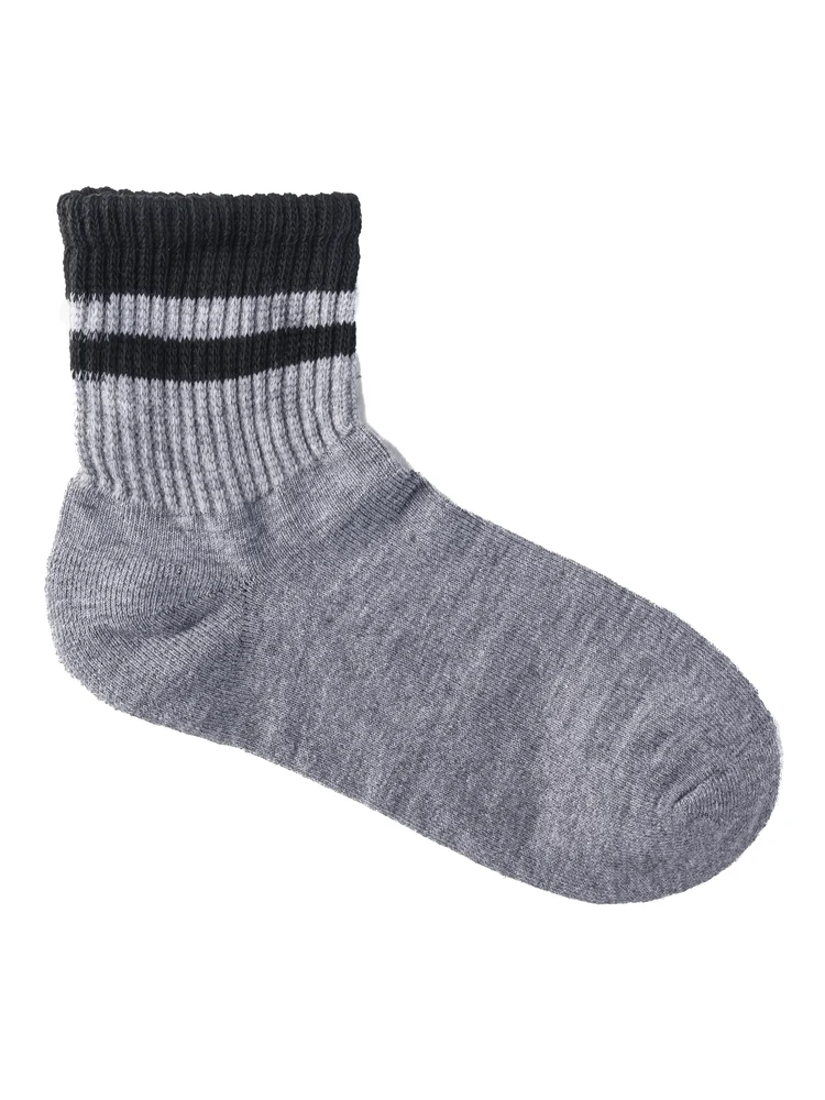 幅広直角ミドル丈ラインソックス27-29cm