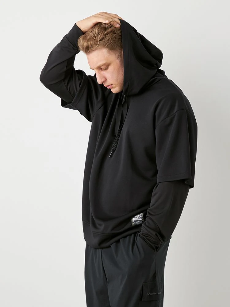 【EVERLAST(エバーラスト)】レイヤードプルパーカー