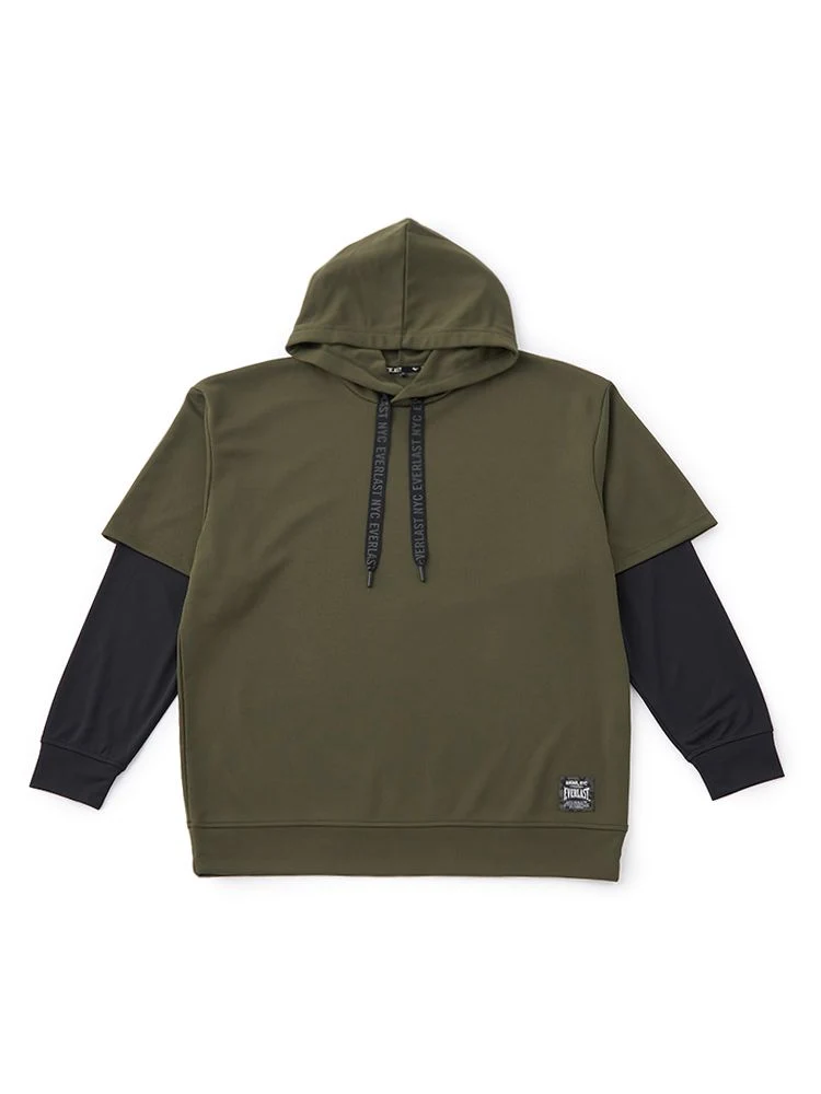 【EVERLAST(エバーラスト)】レイヤードプルパーカー