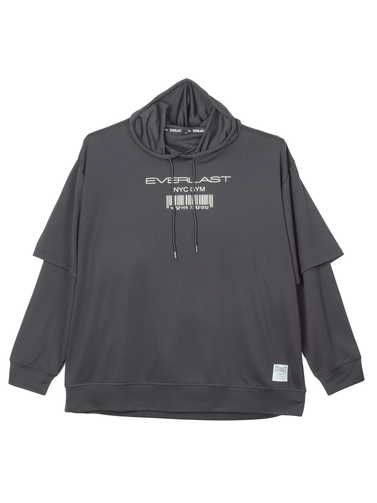 【EVERLAST(エバーラスト)】レイヤードフードＴシャツ