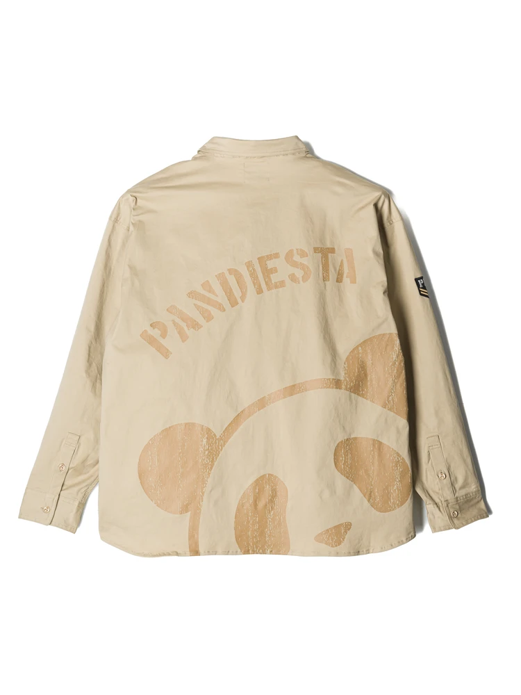 【PANDIESTAJAPAN】パンダーカモ柄ポケットミリタリーシャツ