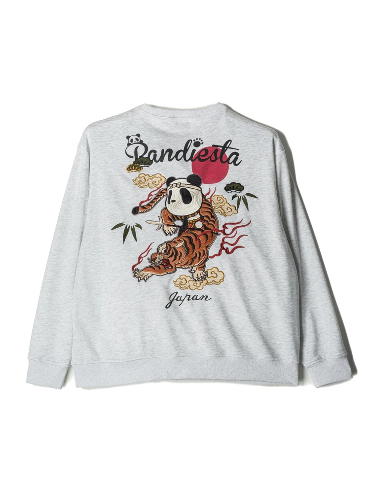 【PANDIESTAJAPAN】タイガー＆パンダ裏毛クルースウェット