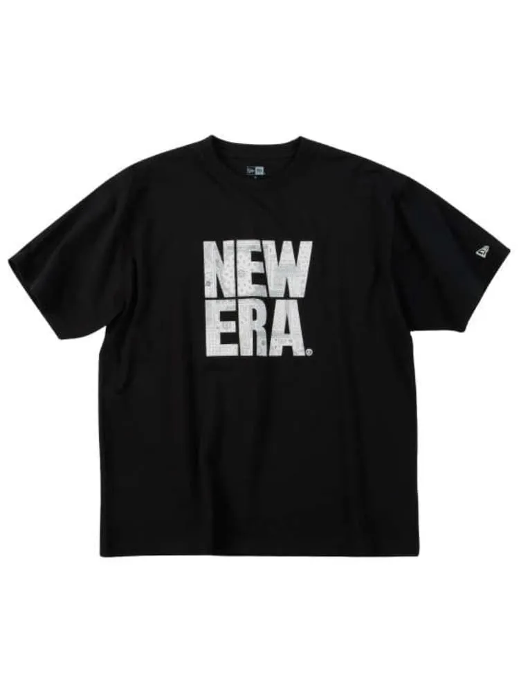 【NEWERA(ニューエラ)】ペイズリースクエアロゴ半袖Tシャツ大きいサイズ