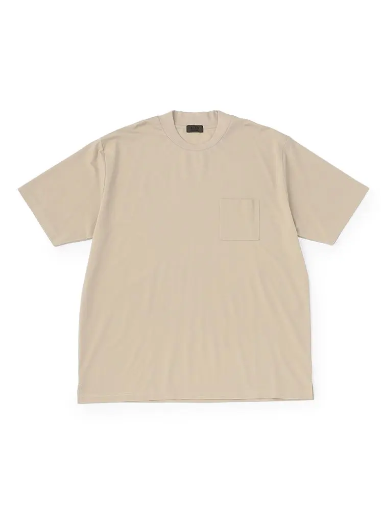 【EL.FOURBANWORKS】鹿の子接触冷感Tシャツ後ろ襟高め大きいサイズ