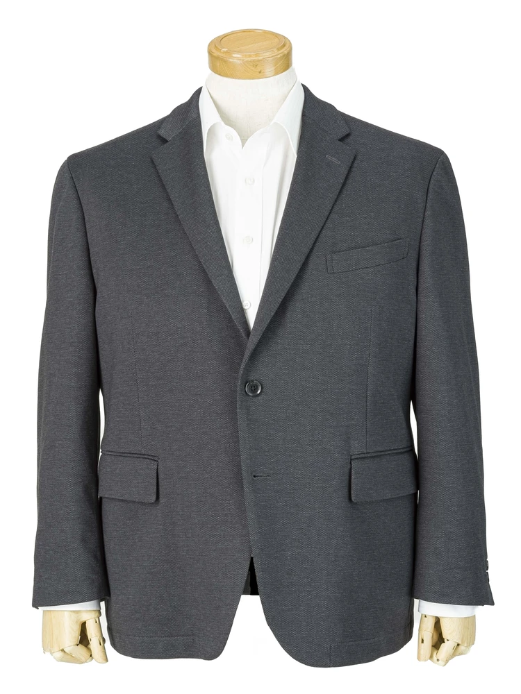 【アーバンワークス】ポンチニット無地調ジャケット