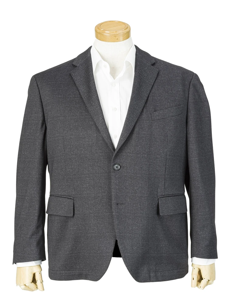 【アーバンワークス】ポンチニットチェック柄ジャケット