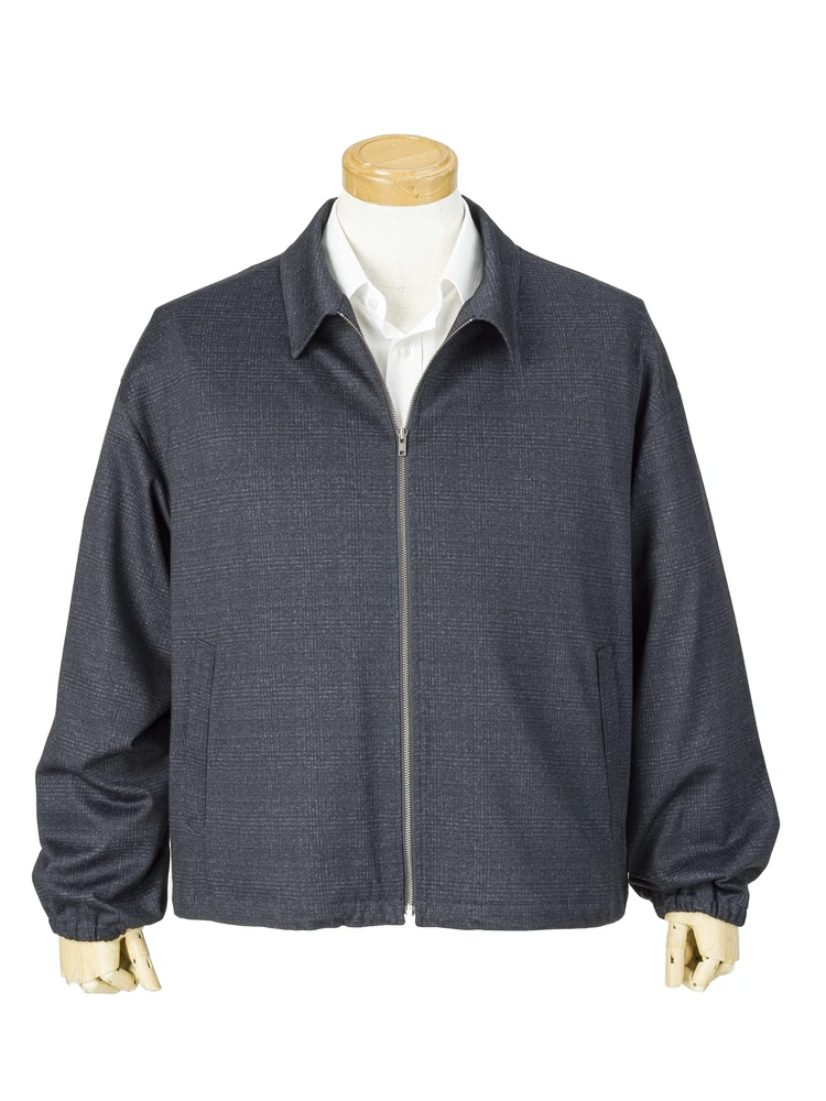 【アーバンワークス】ポンチニットチェック柄ブルゾン